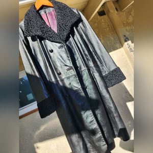 Vintage Scully Black Women's Trench Coat - sz 14